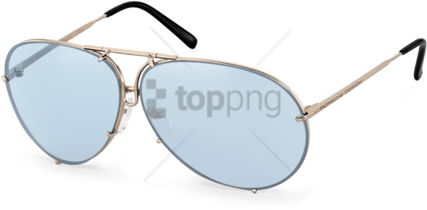 Free Png Porsche Design Glasses Blue Png Image With - Γυαλια Ηλιου Κιτρινοι Φακοι (850x419), Png Download