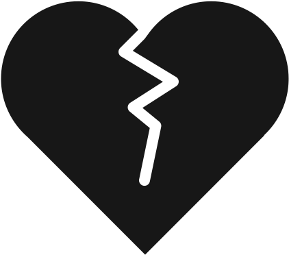 Heart Black (600x600), Png Download