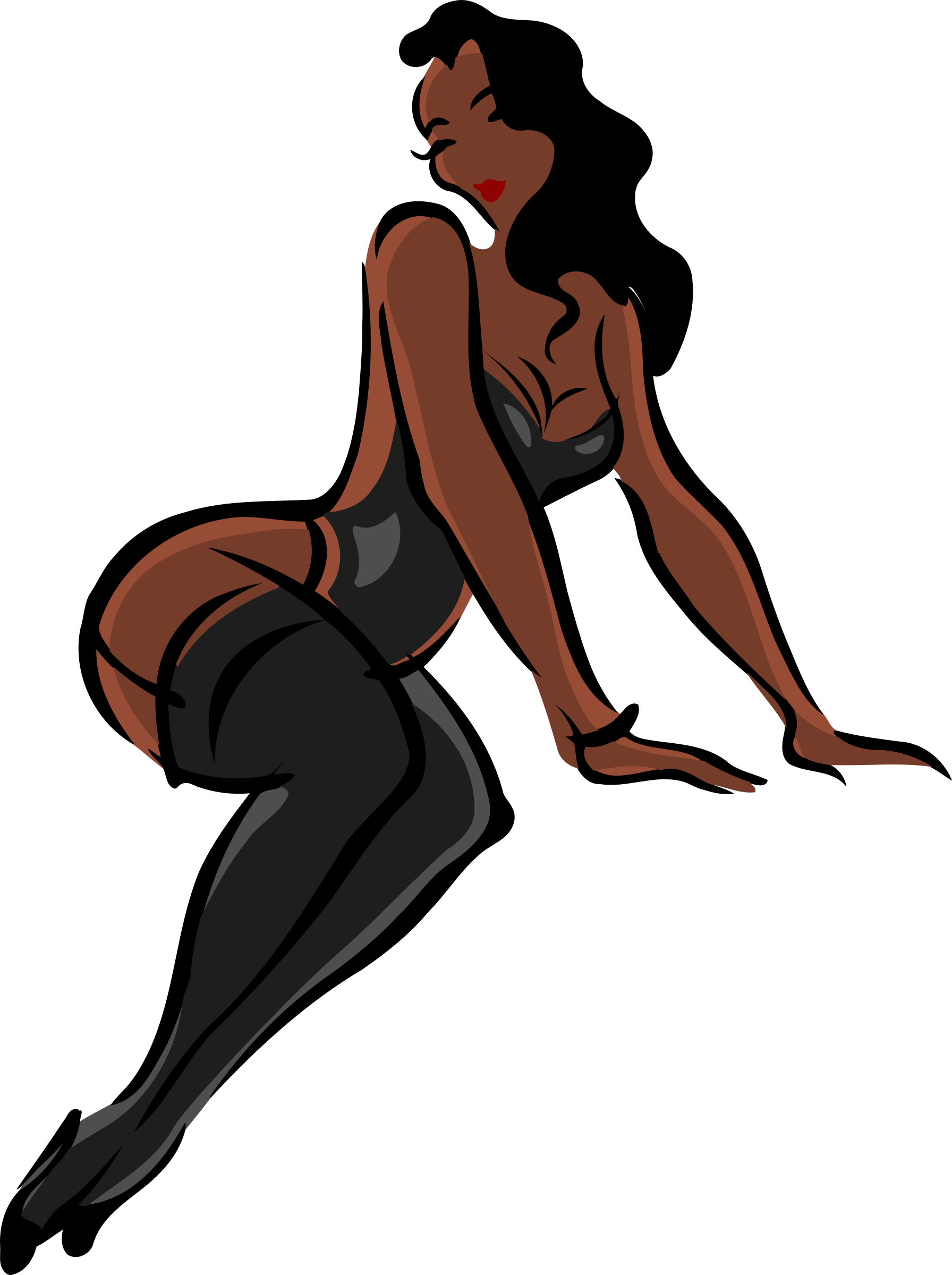 This Free Icons Png Design Of Lingerie Model, Dark (1792x2400), Png Download