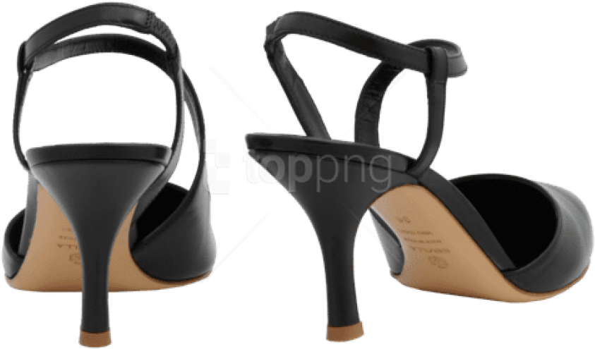 Free Png Black Female Sandals Png Images Transparent - Black Female Shoe Png (850x496), Png Download