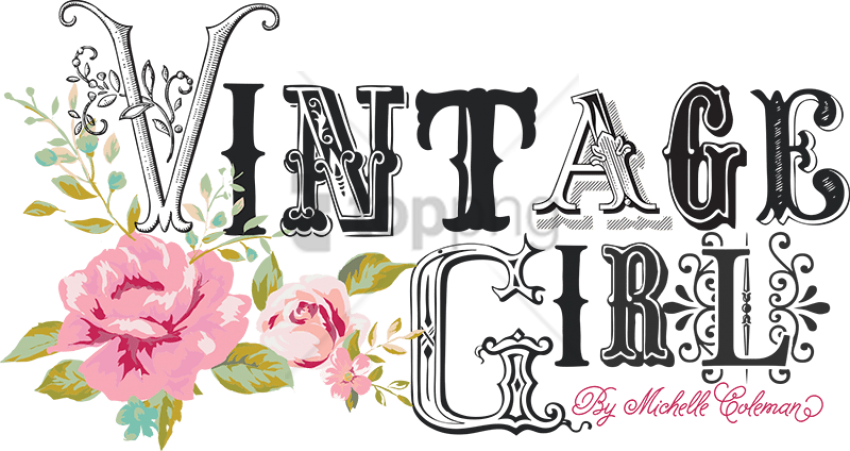 Free Png Download Vintage Girl Logo Png Images Background - Vintage Girl Logo (850x451), Png Download