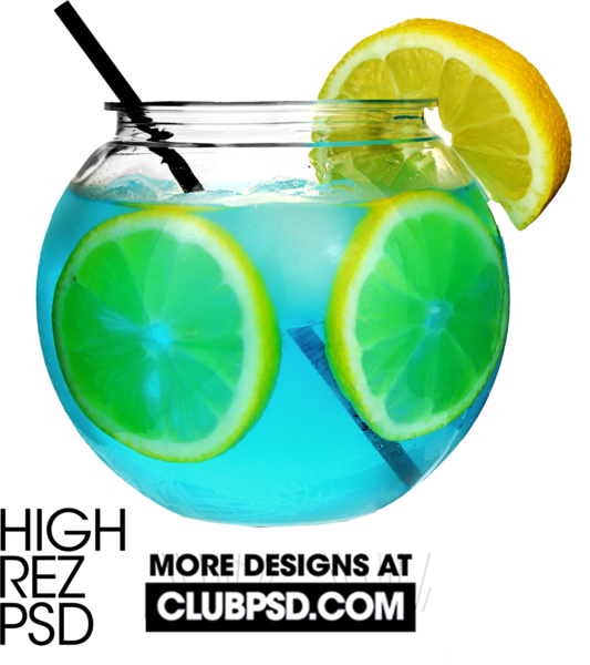 Fish Bowl Drink - 6 Plastic Fish Bowls (533x600), Png Download