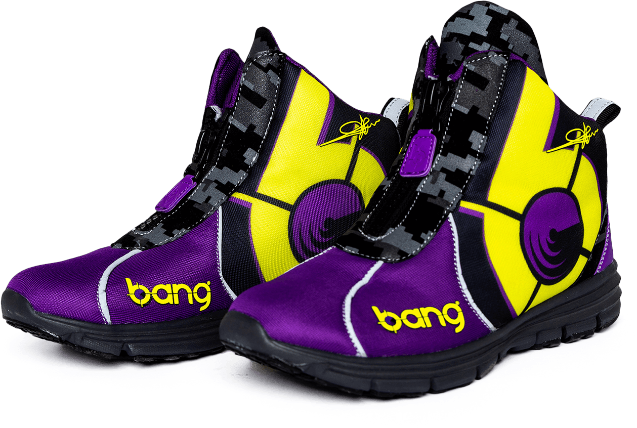 Bang Kicks Purple Haze Camo Fighter - Running Shoe (1400x1970), Png Download