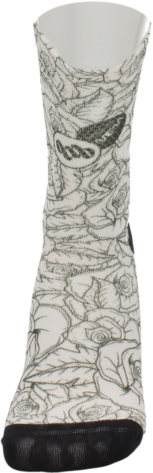 Mb Wear - Fun Sock - White Skull - Day Dress (442x1023), Png Download