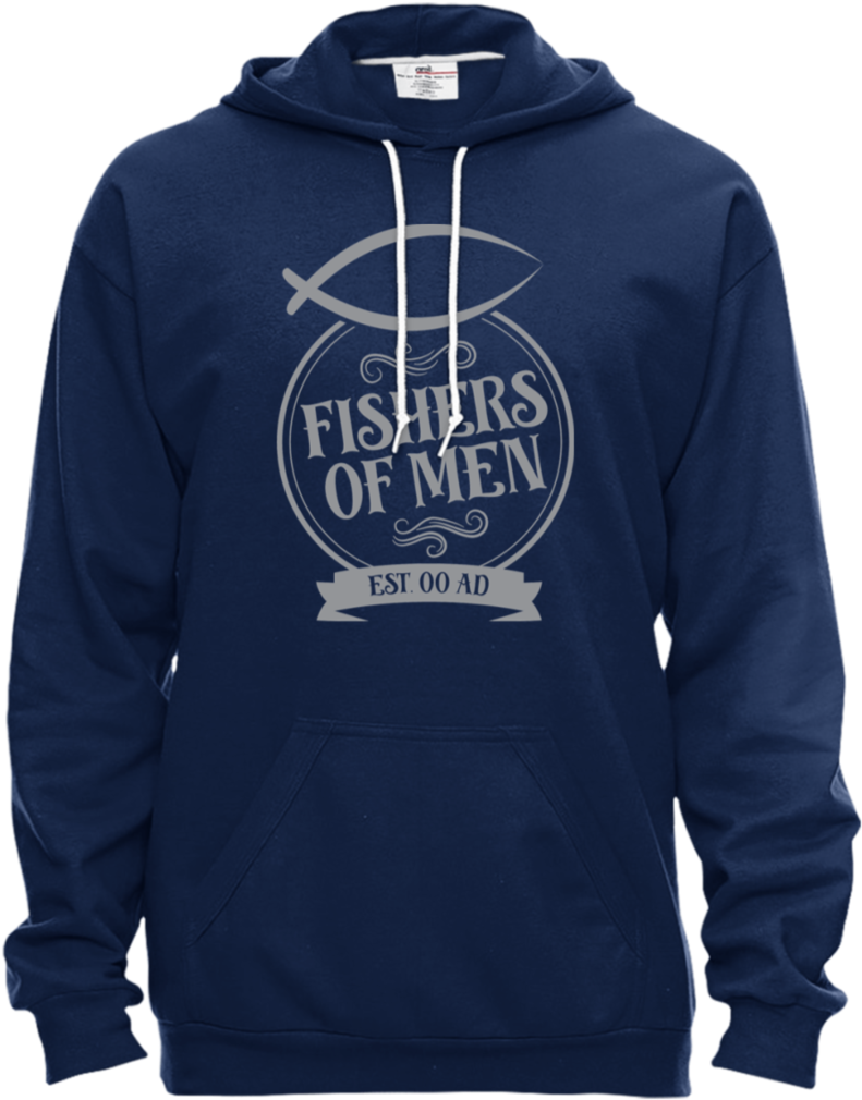 Fishers Of Men Jesus Fish Hooded Fleece Pullover - Sweatshirt (1024x1024), Png Download