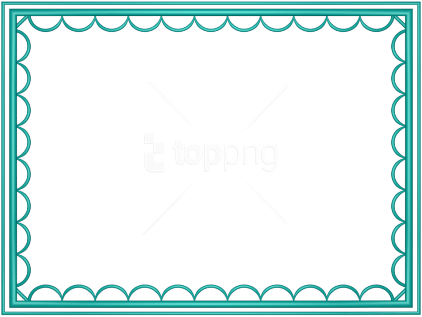Free Png Teal Border Frame Png - Margenes Para Power Point Png (850x638), Png Download