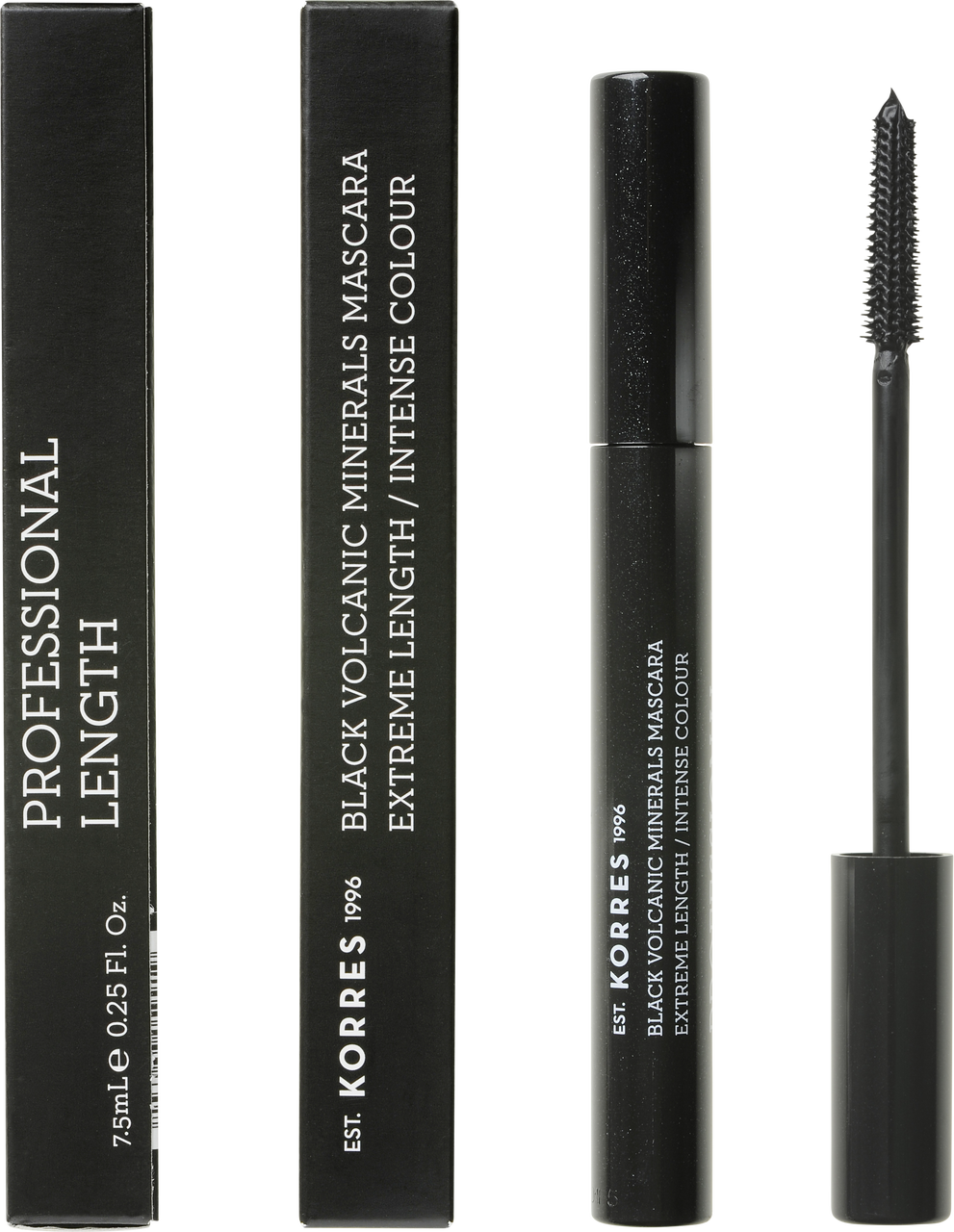 Korres Black Volcanic Minerals Lengthening Mascara - Mascara (991x1280), Png Download