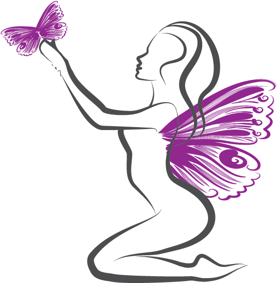 Clip Art Images - Butterfly Lady Logo (1054x794), Png Download