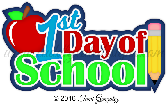 St Clip Art Royalty Free Techflourish - Clip Art 1st Day Of School (600x600), Png Download