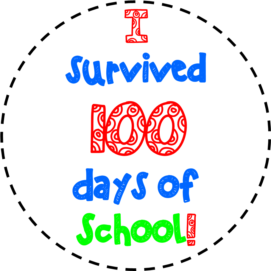 Free Th Day - We Survived 100 Days Of School (909x952), Png Download