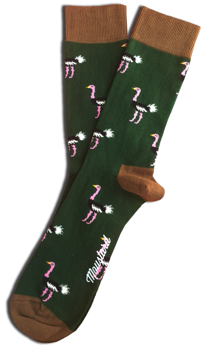 Ostrich Green Cotton Socks - Sock (850x1200), Png Download