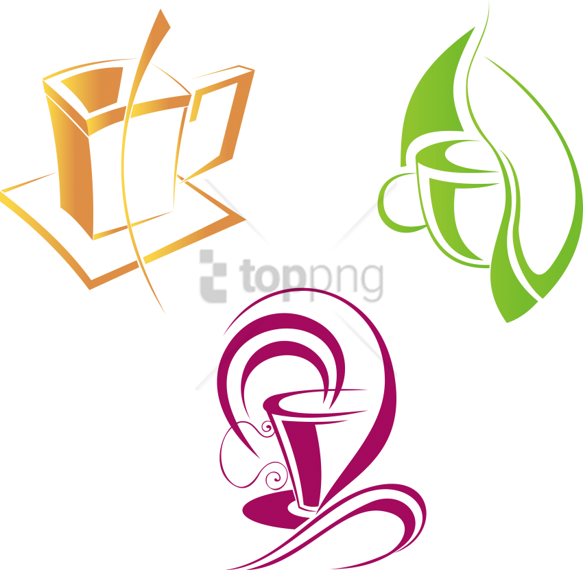 Free Png Download Coffee Cup Kitchen Sticker Wall Art, - Creation Logo Café (850x831), Png Download