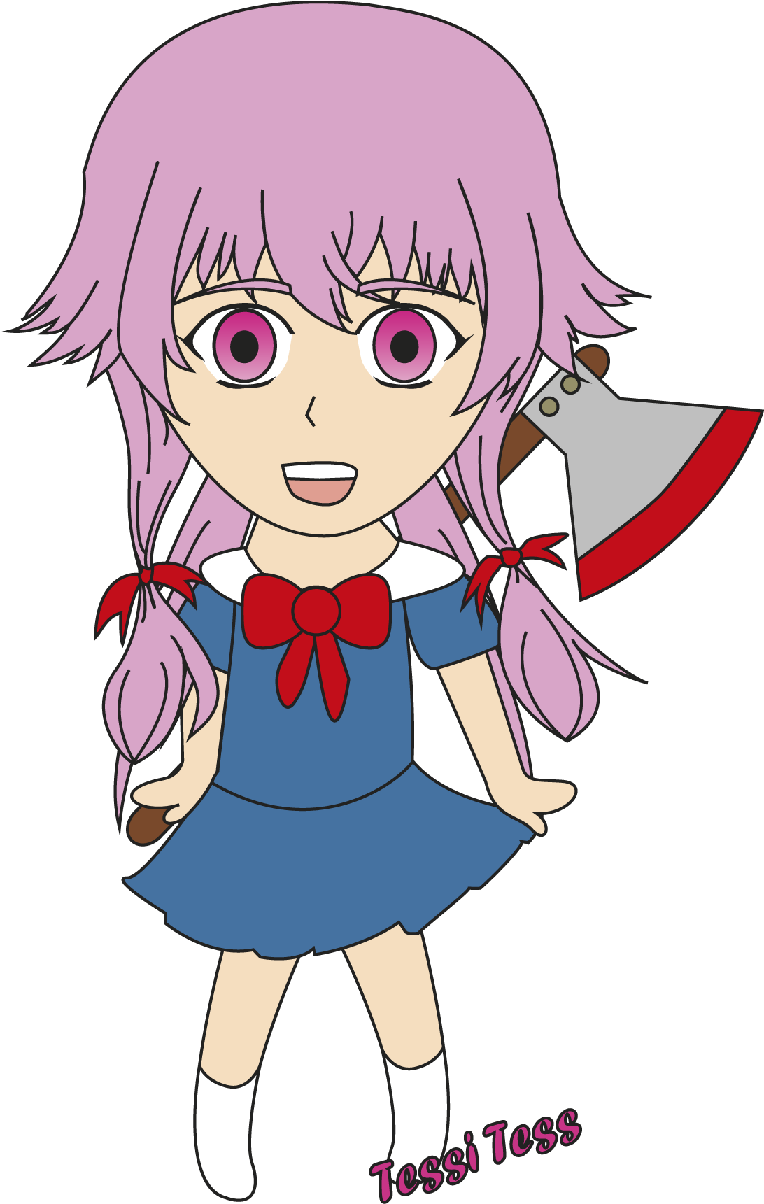 Chibi Yuno A Friend Of Mine Drew - Cartoon (1091x1739), Png Download