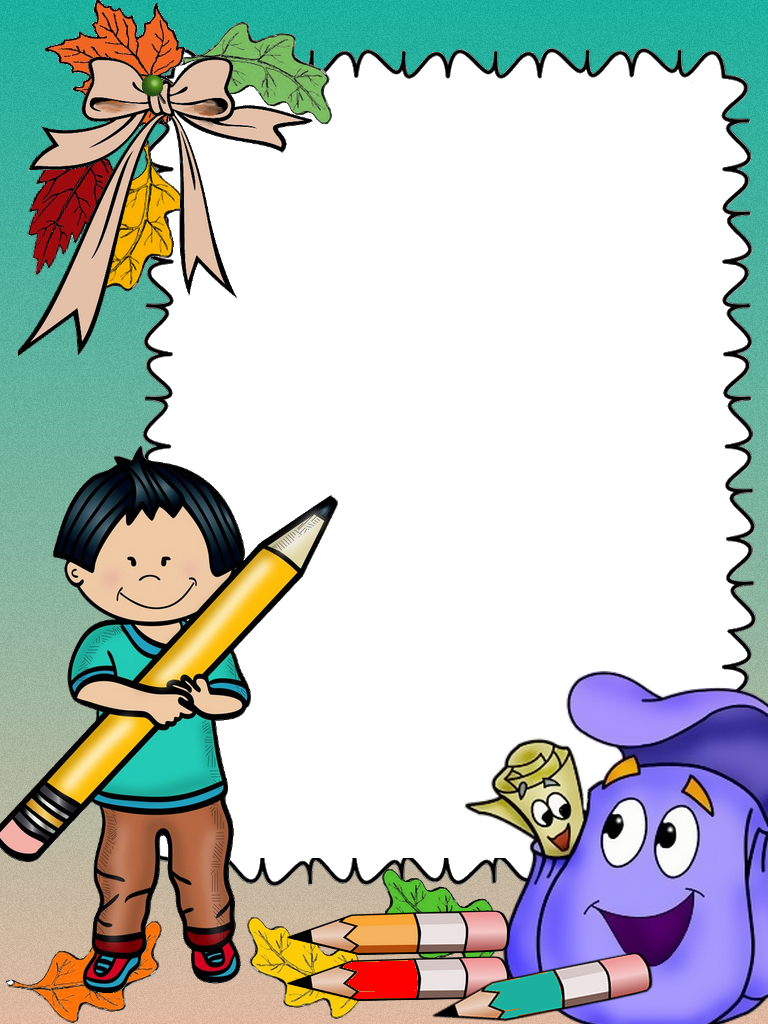 Music Border, School Border, School Frame, 1st Day - Cartoon (768x1024), Png Download