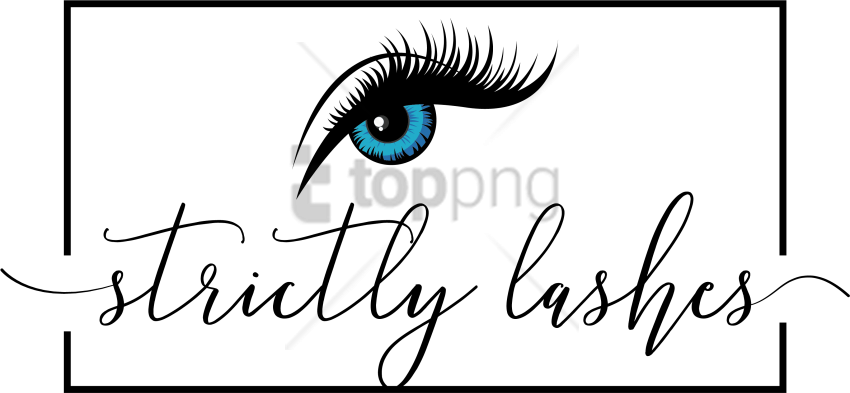 Free Png Download Eye With Lashes Vinyl Wall Art, Size - Eyelash Extensions (850x393), Png Download