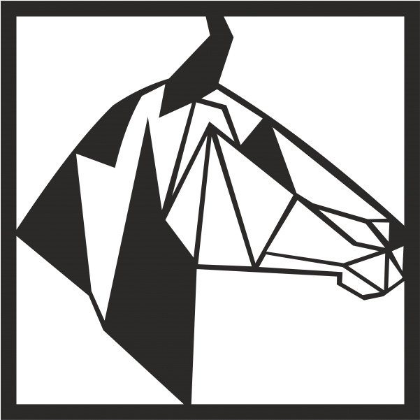 Metal Animal Figur Horse Head Wall Art Decor Portraits - Triangle (600x800), Png Download