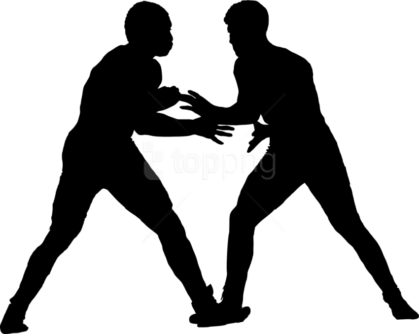Free Png Sport Wrestling Silhouette Png Images Transparent - Block Basketball (850x678), Png Download
