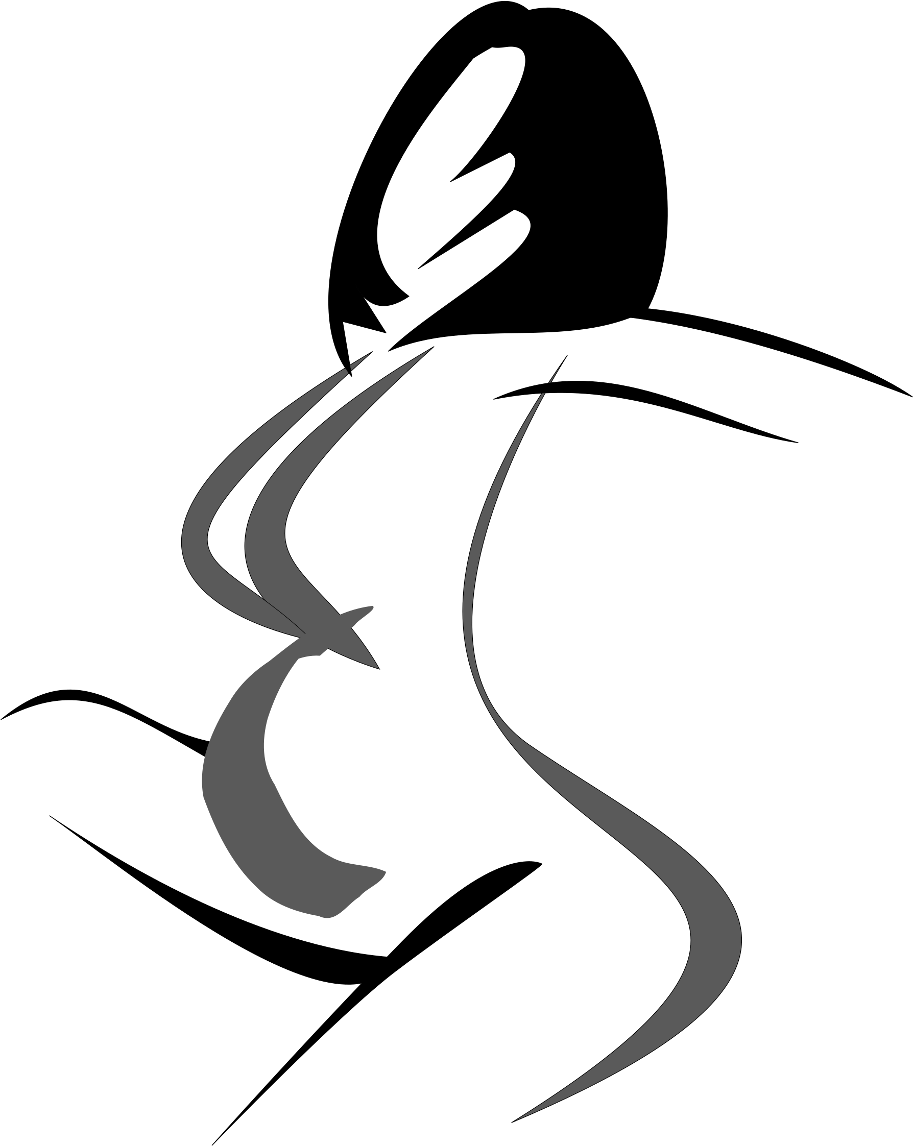 Big Image - Woman Silhouette Clip Art (2400x2373), Png Download