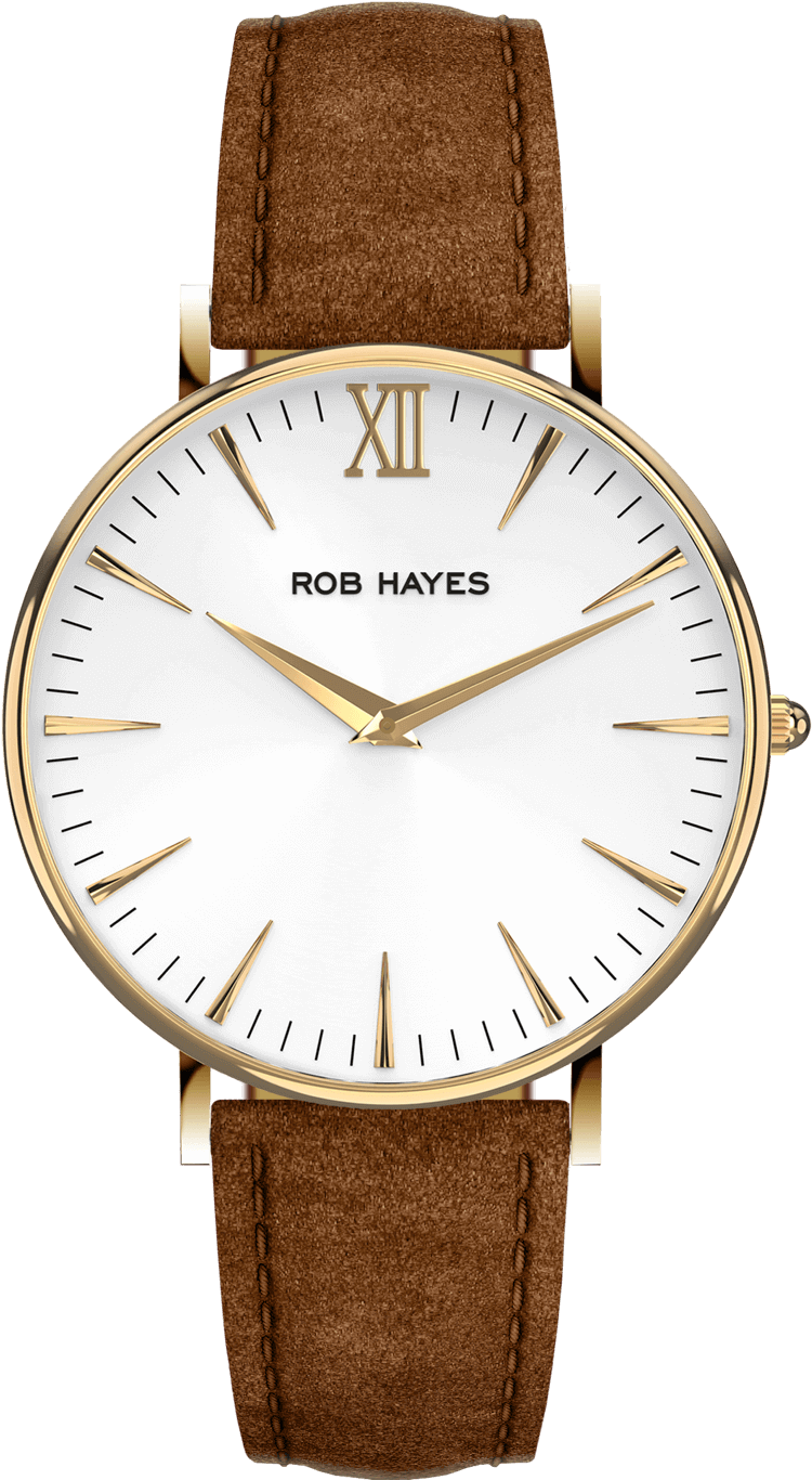 Gold/brown Leather Berkeley - Daniel Wellington St Mawes (1468x1467), Png Download