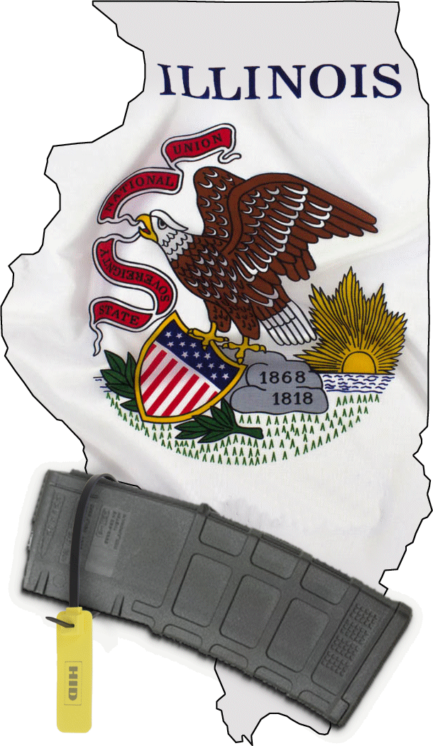 Just Out Today Is A Brand New Bill, Designated Hb1467, - Illinois State Flag In State Shape (610x1051), Png Download