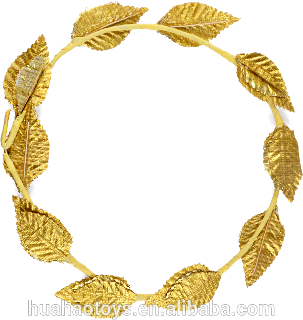 Carnival Party Accessory Gold And Green Leaf Roman - Necklace (800x800), Png Download