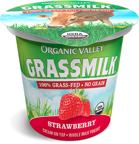 Strawberry Grassmilk Yogurt, - Organic Valley Grassmilk Yogurt Vanilla (949x935), Png Download