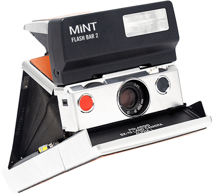 Sx-70 With Mint Flash Bar - Instant Camera (709x647), Png Download