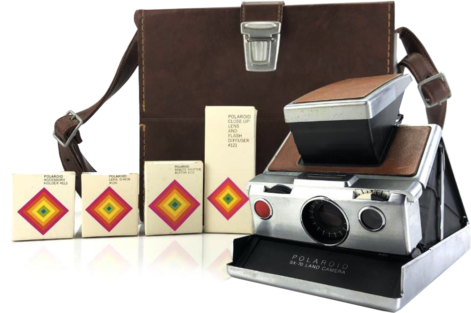 Polaroid Land Sx-70 Camera W Accessories - Instant Camera (1000x1000), Png Download
