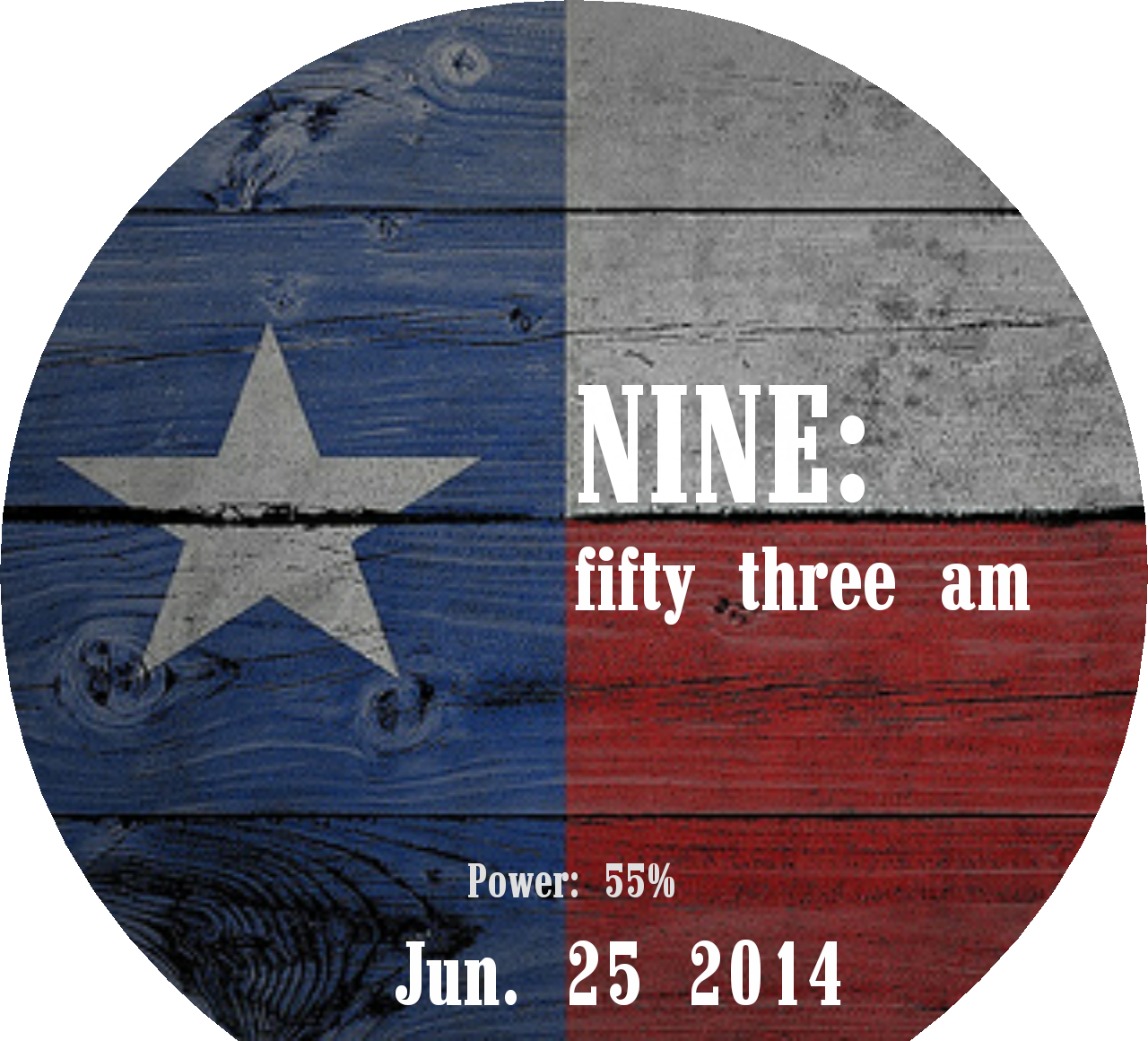 Simply Texas Watch Face Preview (1280x1160), Png Download