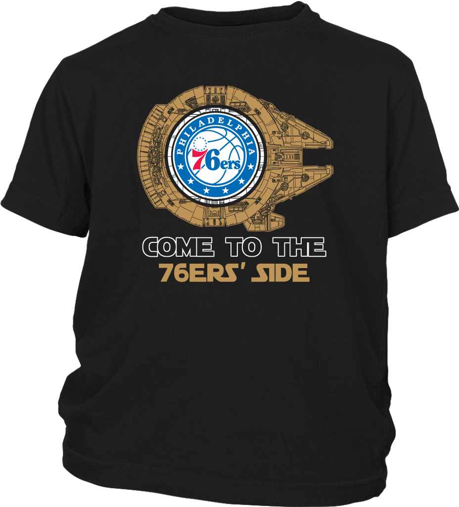 Come To The Philadelphia 76ers' Side Star Wars Shirts - Shirt (1024x1024), Png Download