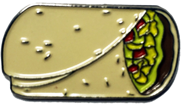 Burrito Emoji Pin - Burrito Pin (600x600), Png Download