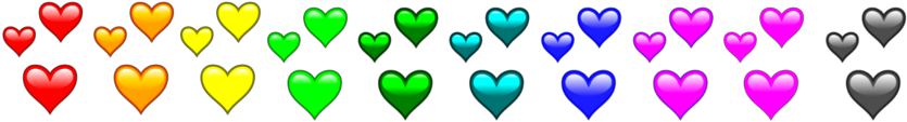 #colourful #hearts #rainbow #divider #header #textline (1024x1024), Png Download