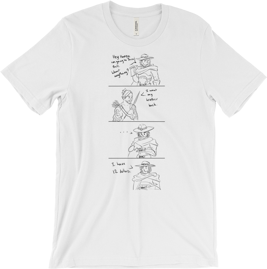 Mcree And Hanzo Funny Comic - Shirt (1000x1000), Png Download