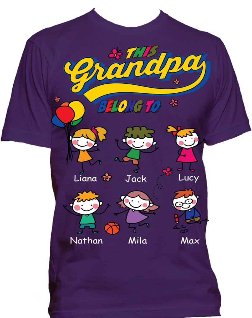 This Grandpa Belongs To T-shirts Hoodies ***on Sale (819x1024), Png Download