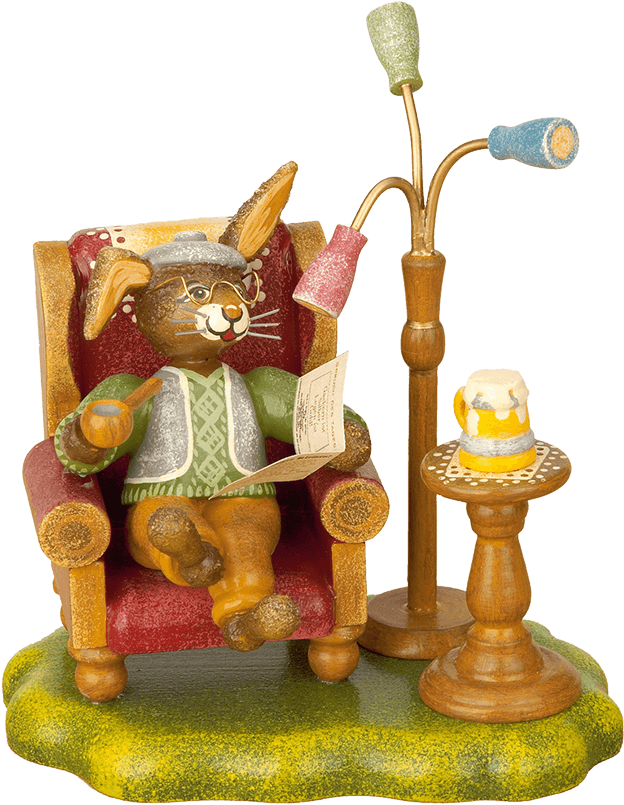 Rabbit Grandpa - Figurine (1000x1000), Png Download