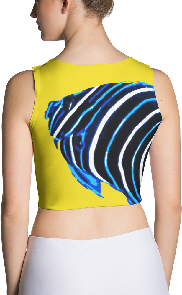 Yellow Fish Out Of Water Sublimation Crop Top - Crop Top (1000x1000), Png Download