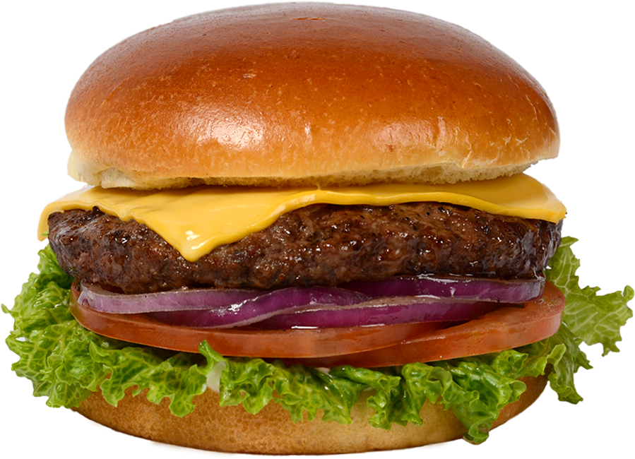 Add A Fountain Drink And A Side Of Our Blue Village - Cheeseburger (899x650), Png Download