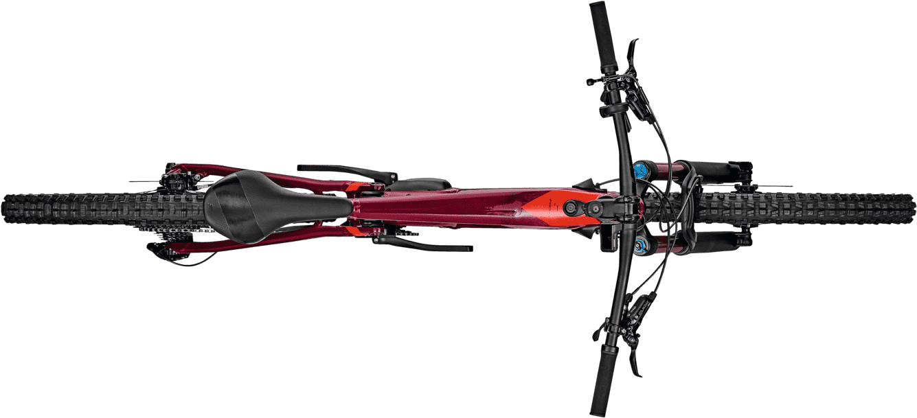 Bike In Plan View (1500x944), Png Download