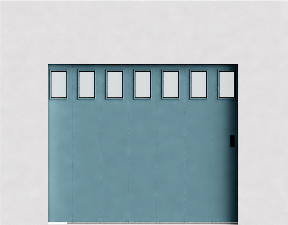 Smooth Verane One Groove And Cassette Porthole Side - Garage Door (1000x1000), Png Download
