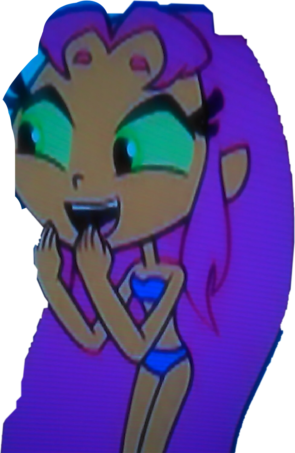 Starfire Sticker - Cartoon (1024x1571), Png Download