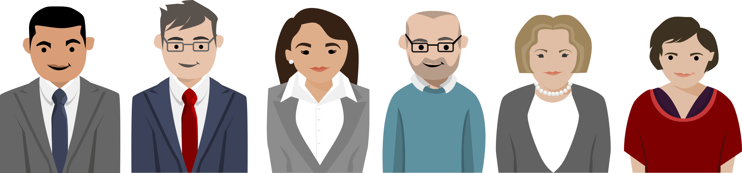 This Free Icons Png Design Of Working Team Characters (2400x560), Png Download