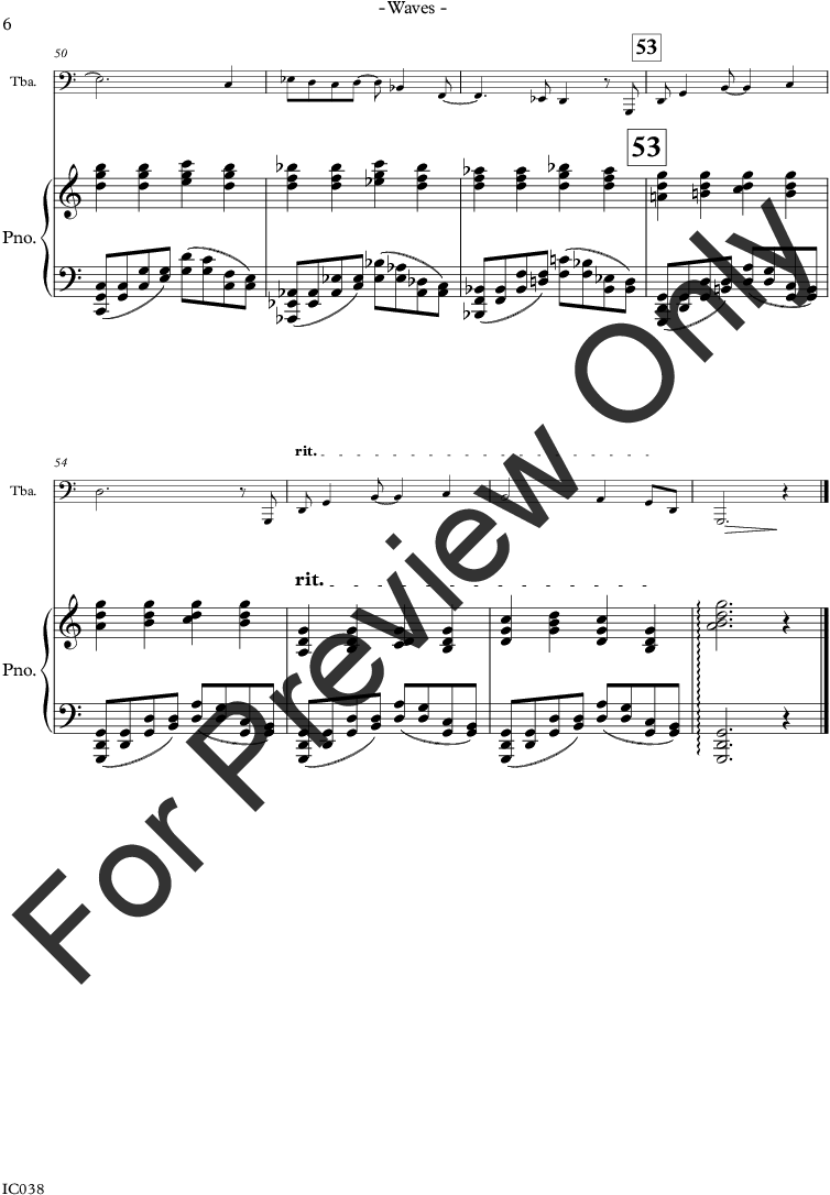 Waves Thumbnail - Riverside Celebration Sheet Music (864x1153), Png Download