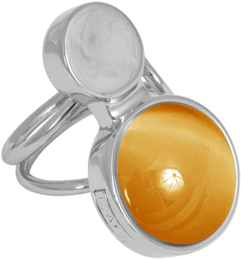 Ioaku Moon Ring Silver Conjac - Ring (1000x880), Png Download