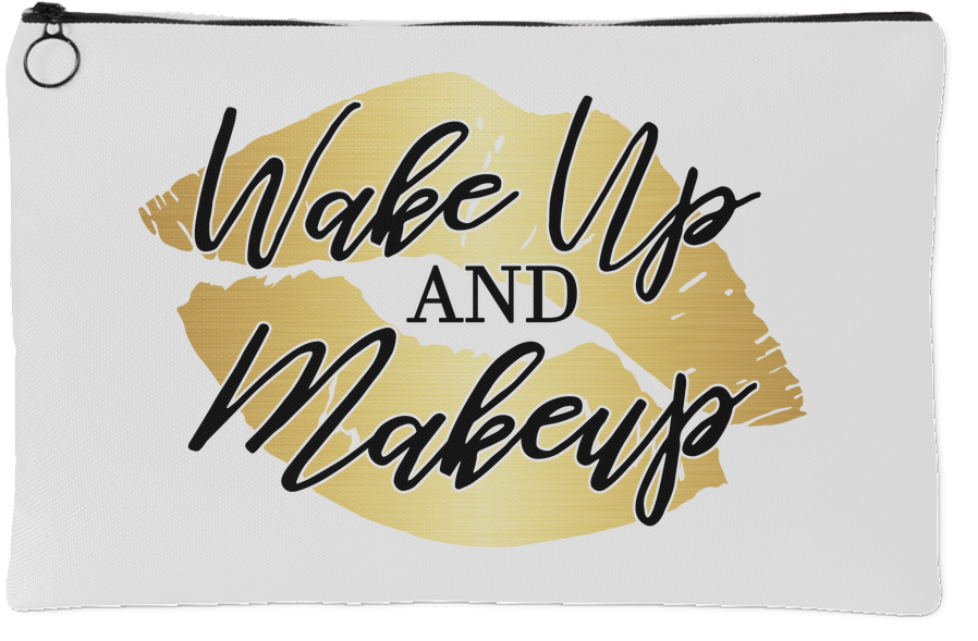 Wake Up And Makeup Gold Lips - Calligraphy (1024x1024), Png Download