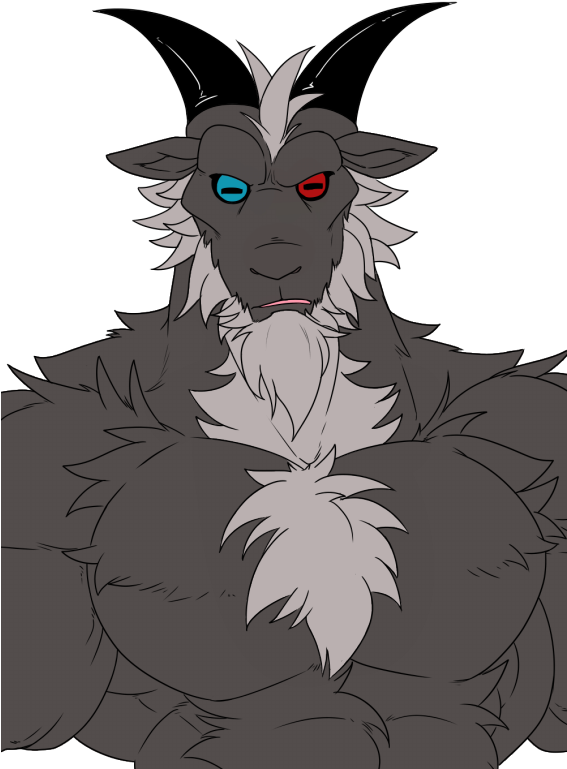 It's The Husband Demon Goat Baphomet - Cartoon (566x800), Png Download