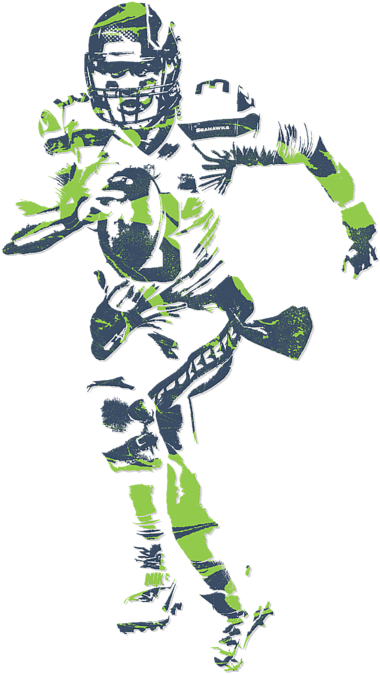 Bleed Area May Not Be Visible - Russell Wilson (538x700), Png Download