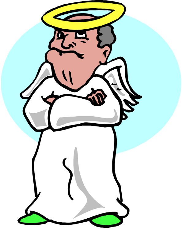 Old Man With Halo (594x750), Png Download