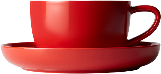 T2 Teaset Red Cup And Saucer - Cup (555x555), Png Download