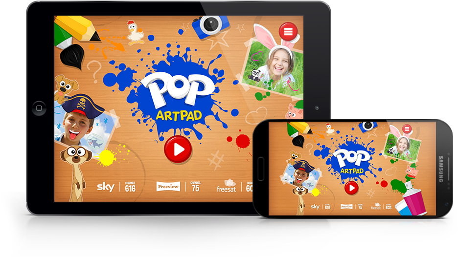Center Image Popart - Pop Artpad (1120x590), Png Download