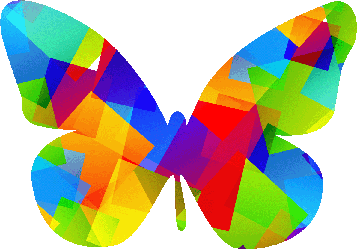 Sticker Papillon Pop Art Multicolore Ambiance Sticker - Pop Pop Art Butterfly (1200x1200), Png Download